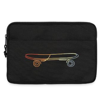 Vintage Skate Board Zeichnung - Laptoptasche 13" - Schwarz - Vorne