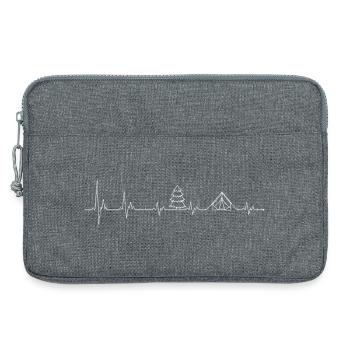 Herzschlag Camping - Laptoptasche 13" - Grau meliert - Vorne