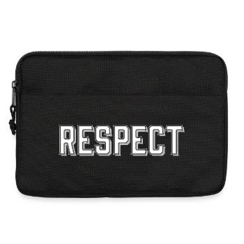 Respekt Schriftzug mit 3D-Effekt - Laptoptasche 13" - Schwarz - Vorne