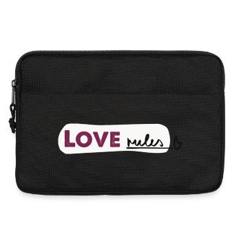 L’amour règne - Spruch Handlettering - Sacoche pour ordinateur portable 13 pouces - noir - Devant