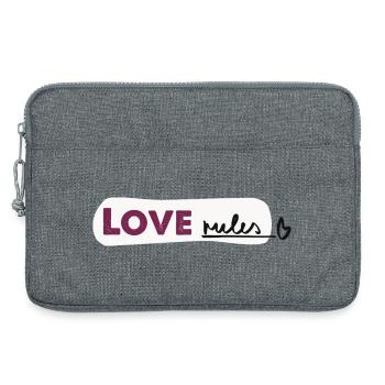 Love rules - Spruch Handlettering - Laptoptasche 13" - Grau meliert - Vorne