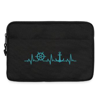 Boat Heartbeat Marine Captain - Laptop bag 13" - black - Front
