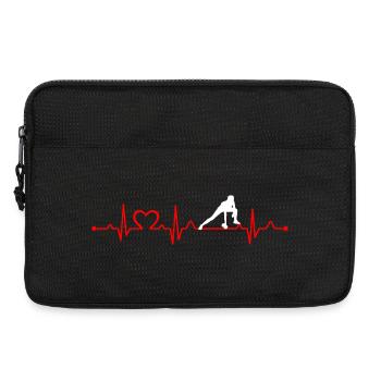 Heartbeat EKG Fitness Girl Aktiver Lebensstil - Laptoptasche 13" - Schwarz - Vorne