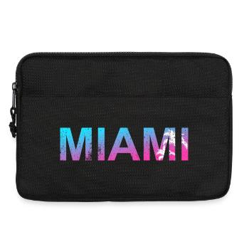 Miami Neon Palm Trees Sunset - Laptop bag 13" - black - Front