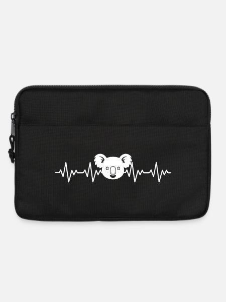 Koala EKG Herzschlag - Laptoptasche 13" - Schwarz