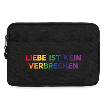 Love Is Not a Crime – Pride Statement - Laptop bag 13" - black - Front