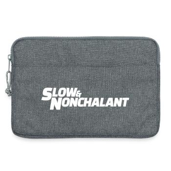 Slow & Nonchalant Typo Tee - Laptoptasche 13" - Grau meliert - Vorne