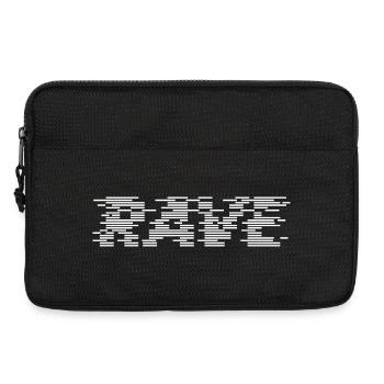 Rave-Musik hat das Logo-Design mit Glitchs verursacht - Laptoptasche 13" - Schwarz - Vorne
