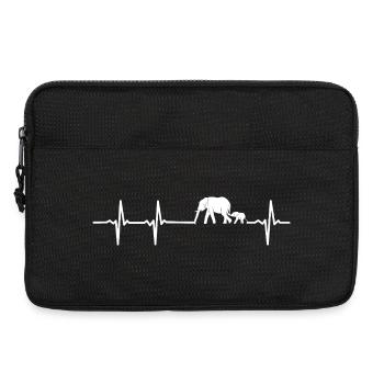Elefantenherz auf Lebenslinie - Laptoptasche 13" - Schwarz - Vorne