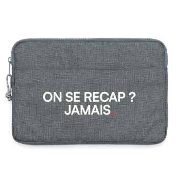 We never recap humor meeting - Laptop bag 13" - heather grey - Front