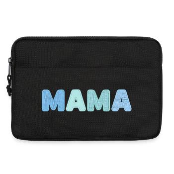 Patchwork Geschenkidee für Mama zum Muttertag - Laptoptasche 13" - Schwarz - Vorne