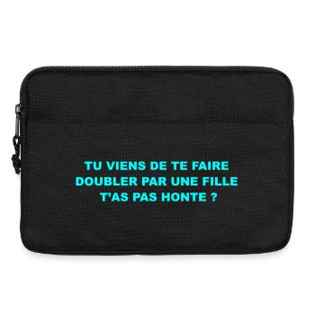 Autocollant Punchline Voiture - Sacoche pour ordinateur portable 13 pouces - noir - Devant