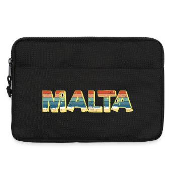 Malta Insel Strand Retro Urlaub Vintage Souvenir - Laptoptasche 13" - Schwarz - Vorne