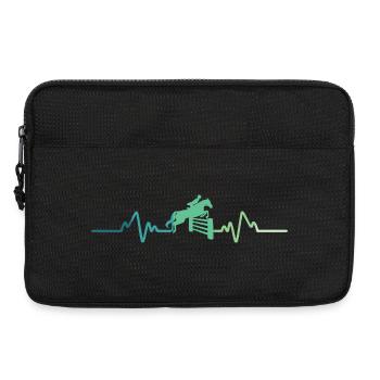 équitation dressage battement de coeur jumping  - Sacoche pour ordinateur portable 13 pouces - noir - Devant
