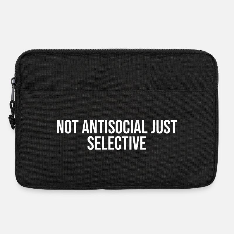Introvert Humor Tee - Laptoptasche 13" - Schwarz