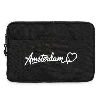 Amsterdam Herzschlag Niederlande - Laptoptasche 13" - Schwarz - Vorne