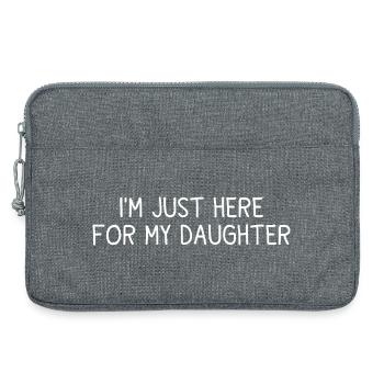 Humor Parents Daughter Funny Family Gift - Laptop bag 13" - heather grey - Front