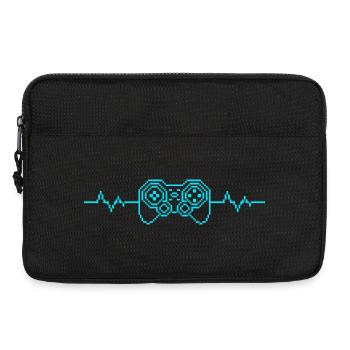 Gaming Controller Pixel Herzschlag Liebe Zocken - Laptoptasche 13" - Schwarz - Vorne