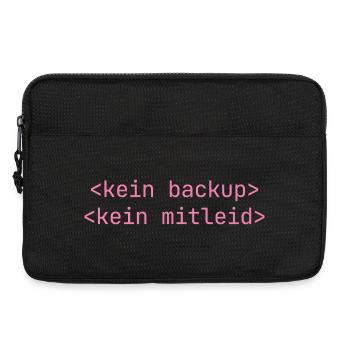 Kein Backup Kein Mitleid IT-Berater Admin - Laptoptasche 13" - Schwarz - Vorne