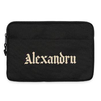 Monogramme gothique d’Alexandru - Sacoche pour ordinateur portable 13 pouces - noir - Devant