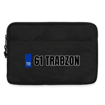 61 Trabzon Kennzeichen | Türkisches Kennzeichen - Laptoptasche 13" - Schwarz - Vorne