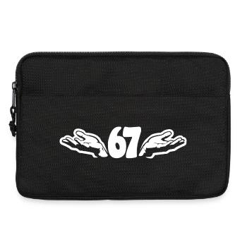 67 Six seven | Vintage Hände Logo - Laptoptasche 13" - Schwarz - Vorne