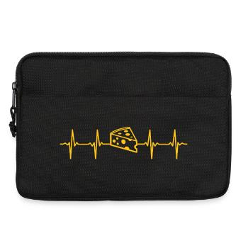  Käse Herzschlag Geschenk für Käseliebhaber - Laptoptasche 13" - Schwarz - Vorne