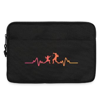 Escrime Sunset battement de cœur - Sacoche pour ordinateur portable 13 pouces - noir - Devant