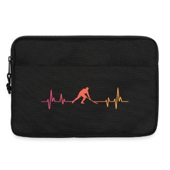 Field hockey, sunset heartbeat, field hockey - Laptop bag 13" - black - Front