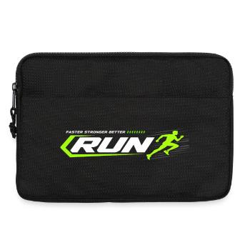 Neon Run Logo Sprint Look - Laptop bag 13" - black - Front