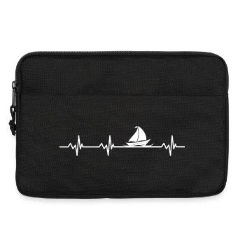 Herzschlag Segeln - Laptoptasche 13" - Schwarz - Vorne