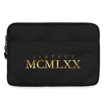 MCMLXX born 1970 (golden yellow) birthday - Laptop bag 13" - black - Front