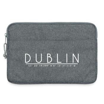 DUBLIN Koordinaten Design - Laptoptasche 13" - Grau meliert - Vorne
