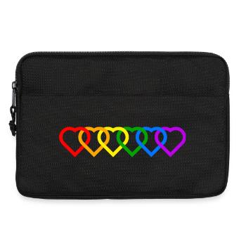 Pride satenkaari heart - Laptop bag 13" - black - Front
