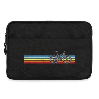 Rainbow Stripes Bicycle - Laptop bag 13" - black - Front