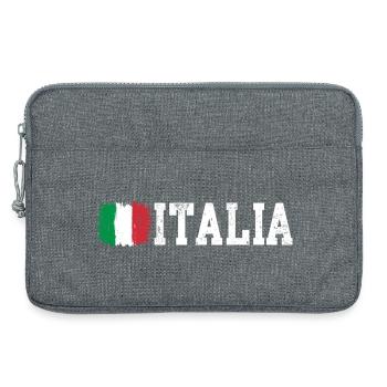 Drapeau de l’Italie - Sacoche pour ordinateur portable 13 pouces - gris chiné - Devant