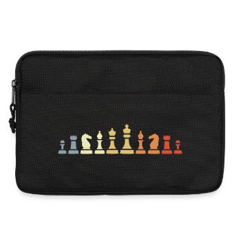 Vintage Schachfiguren - Laptoptasche 13" - Schwarz - Vorne