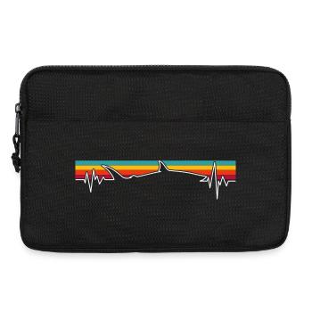 Retro Sonnenuntergang Wolf Pulse - Laptoptasche 13" - Schwarz - Vorne