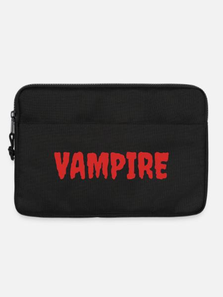 Vampir Silhouette Kunst T-Shirt Design - Laptoptasche 13" - Schwarz