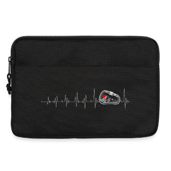 Herzschlag Ring Liebespuls - Laptoptasche 13" - Schwarz - Vorne