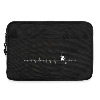 Heartbeat Angler Lineart - Sacoche pour ordinateur portable 13 pouces - noir - Devant