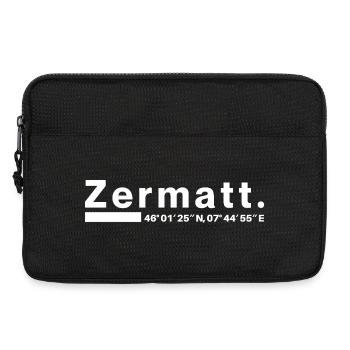 Coordonnées Zermatt Valais Suisse - Sacoche pour ordinateur portable 13 pouces - noir - Devant