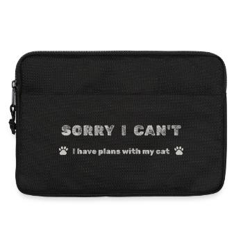 Sorry I Can’t – Plans With My Cat - Laptop bag 13" - black - Front