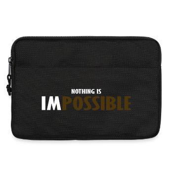 NO THING IS IMPOSSIBLE - Laptop bag 13" - black - Front