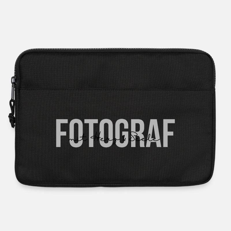 Fotograf mit Herz und Seele (Black) - Laptoptasche 13" - Schwarz