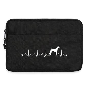 Herzschlag EKG Basenji Hund Mama Liebhaber Hund Papa - Laptoptasche 13" - Schwarz - Vorne