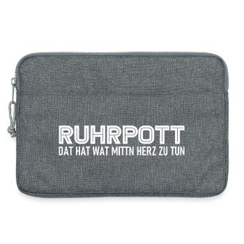 Ruhrpott - Dat hat wat mittn Herz zu tun - Zeche - Laptoptasche 13" - Grau meliert - Vorne