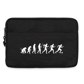 Évolution de la silhouette de course vers le football - Sacoche pour ordinateur portable 13 pouces - noir - Devant