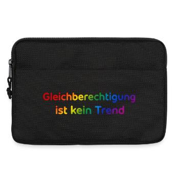 Equality is not a trend rainbow - Laptop bag 13" - black - Front