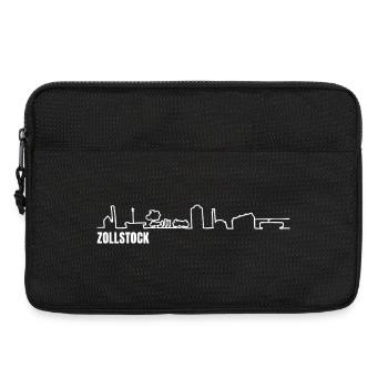 Zollstock_skyline_weiss_einfach - Sacoche pour ordinateur portable 13 pouces - noir - Devant